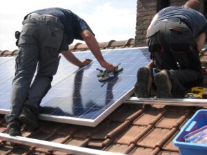Installing green solar panels