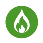 Image of green Gas solutions icon for Orton&Wenlock service page